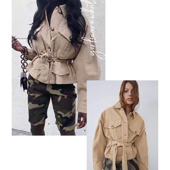 Zara Tan Belted Jacket with Pockets #Cybermondaysale - Picture 10 of 12